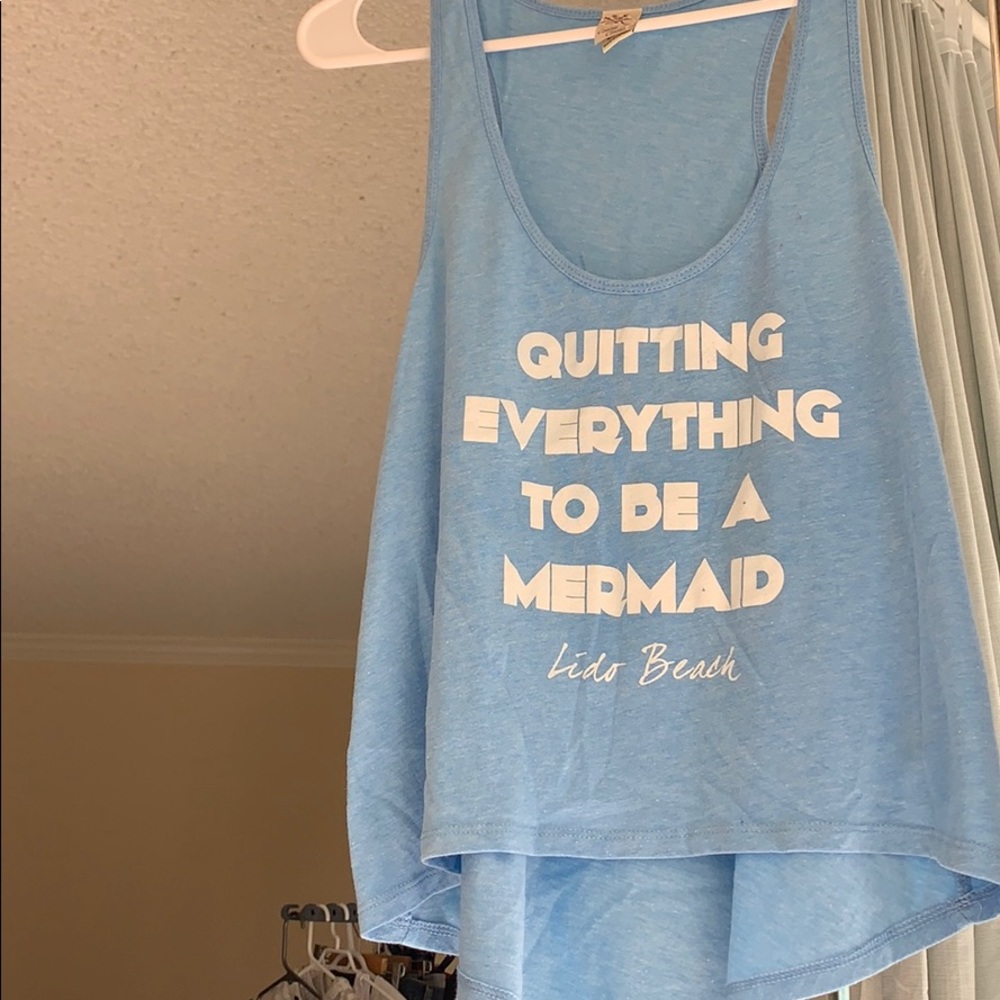Blue mermaid tank top